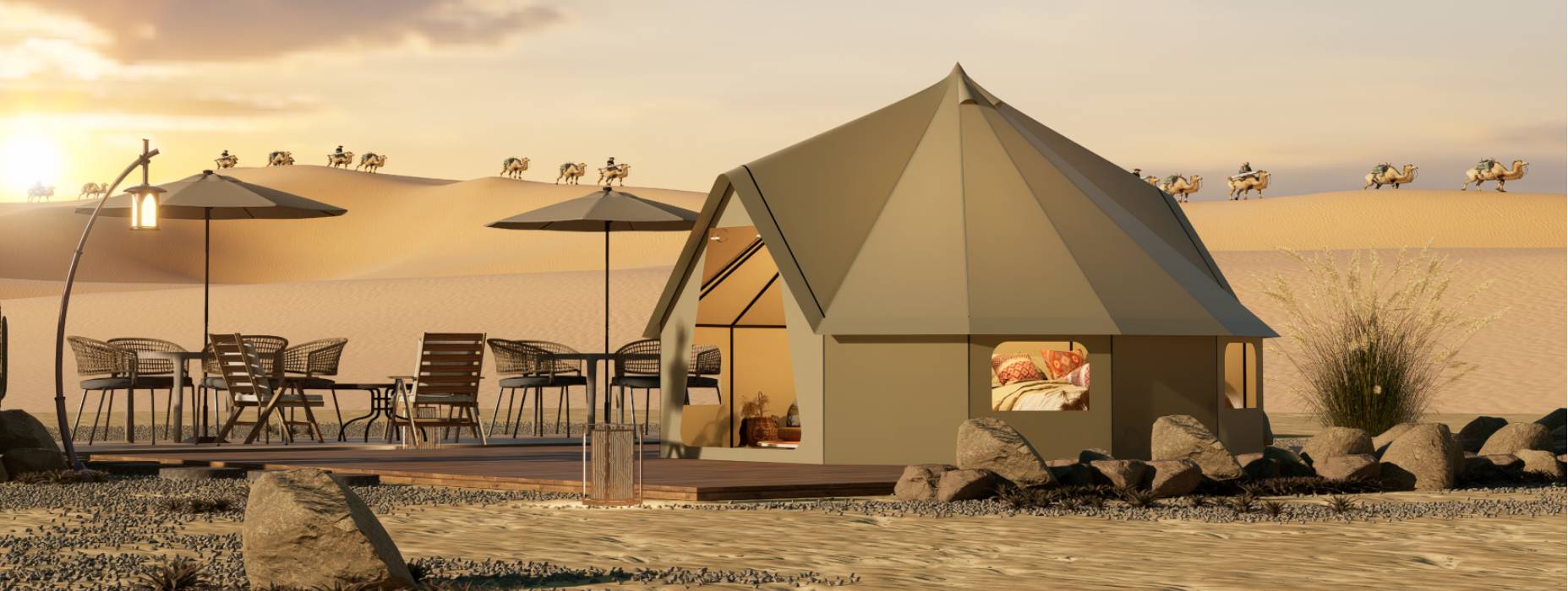 酒泉露营酒店帐篷产品